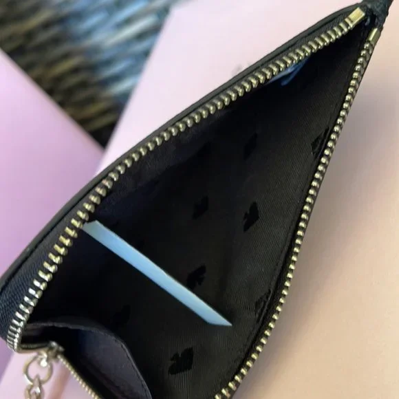 Kate Spade Darcy Medium L-Zip Card Holder Black - Picture 12 of 15